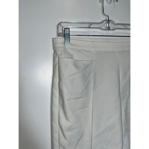 Akris Punto White Wool Box Pleated Two Zipper Pockets Skirt Women Size 6 - Picture 3 of 10